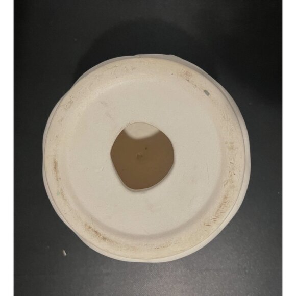 Red Wing Pottery Antique Cream Colored Candle Holder Rose Design - Picture 4 of 4